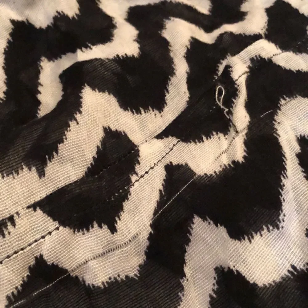NWT Charming, Charlie, black and white infinity scarf as is ￼